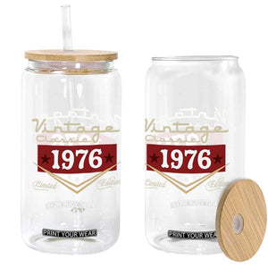Vintage Classic 1976 Limited Edition Glass Can Luxury Retro Milestone Birthday TS02 Print Your Wear