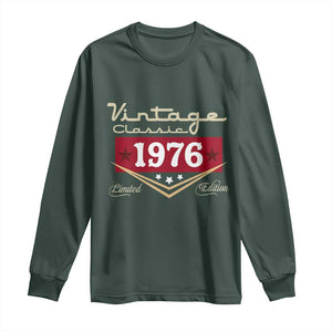 Vintage Classic 1976 Limited Edition Long Sleeve Shirt Luxury Retro Milestone Birthday TS02 Dark Forest Green Print Your Wear
