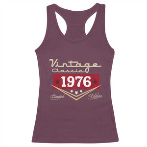 Vintage Classic 1976 Limited Edition Racerback Tank Top Luxury Retro Milestone Birthday