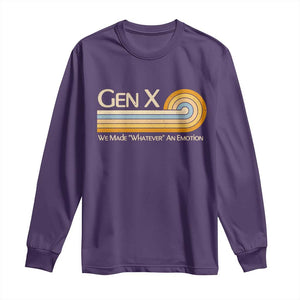 Gen X We Made Whatever An Emotion Long Sleeve Shirt Vintage Retro 70s Rainbow Graphic