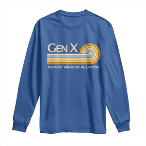 Gen X We Made Whatever An Emotion Long Sleeve Shirt Vintage Retro 70s Rainbow Graphic