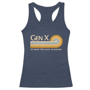 Gen X We Made Whatever An Emotion Racerback Tank Top Vintage Retro 70s Rainbow Graphic