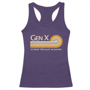 Gen X We Made Whatever An Emotion Racerback Tank Top Vintage Retro 70s Rainbow Graphic