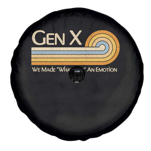 Gen X We Made Whatever An Emotion Spare Tire Cover Vintage Retro 70s Rainbow Graphic
