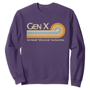 Gen X We Made Whatever An Emotion Sweatshirt Vintage Retro 70s Rainbow Graphic TS02 Purple Print Your Wear