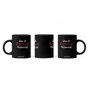 Gen X Xennial Millennial Coffee Mug Micro Generation Retro Typography Graphic TS02 Print Your Wear