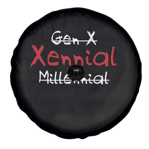 Gen X Xennial Millennial Spare Tire Cover Micro Generation Retro Typography Graphic TS02 Print Your Wear