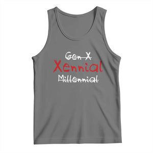 Gen X Xennial Millennial Tank Top Micro Generation Retro Typography Graphic TS02 Black Heather Print Your Wear