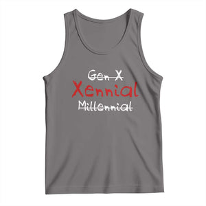 Gen X Xennial Millennial Tank Top Micro Generation Retro Typography Graphic TS02 Deep Heather Print Your Wear