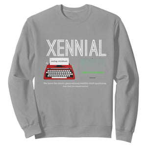 Xennial Typewriter and Computer Screen Sweatshirt Analog Childhood Digital Adulthood