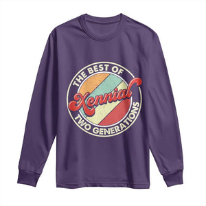 Xennial The Best of Two Generations Long Sleeve Shirt Retro Sunset Vintage 70s Graphic