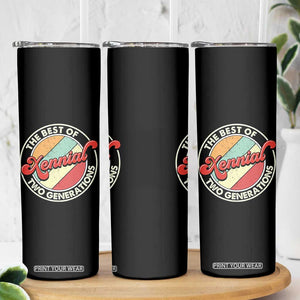 Xennial The Best of Two Generations Skinny Tumbler Retro Sunset Vintage 70s Graphic TS02 Print Your Wear
