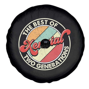 Xennial The Best of Two Generations Spare Tire Cover Retro Sunset Vintage 70s Graphic TS02 Print Your Wear