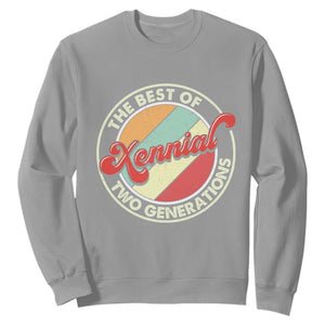 Xennial The Best of Two Generations Sweatshirt Retro Sunset Vintage 70s Graphic TS02 Sport Gray Print Your Wear