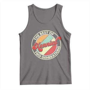 Xennial The Best of Two Generations Tank Top Retro Sunset Vintage 70s Graphic TS02 Deep Heather Print Your Wear