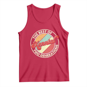 Xennial The Best of Two Generations Tank Top Retro Sunset Vintage 70s Graphic TS02 Red Print Your Wear