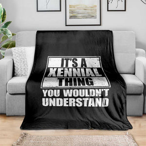 It's A Xennial Thing You Wouldn't Understand Throw Blanket Distressed Retro Graphic TS02 Print Your Wear