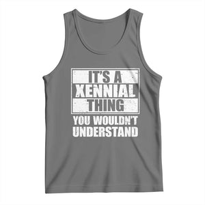 It's A Xennial Thing You Wouldn't Understand Tank Top Distressed Retro Graphic TS02 Black Heather Print Your Wear