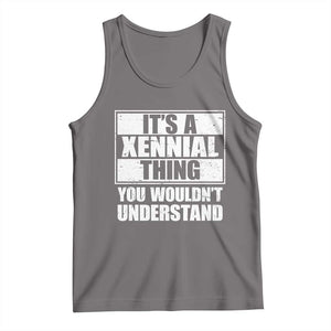It's A Xennial Thing You Wouldn't Understand Tank Top Distressed Retro Graphic TS02 Deep Heather Print Your Wear