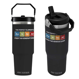 Xennial The Perfect Elements From Two Generations Flip Straw Tumbler Periodic Table Science Graphic