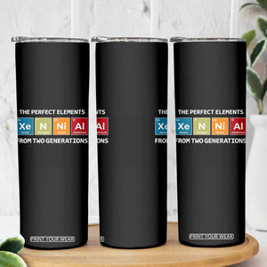 Xennial The Perfect Elements From Two Generations Skinny Tumbler Periodic Table Science Graphic