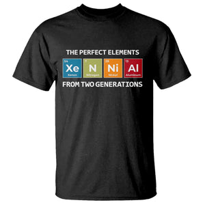 Xennial The Perfect Elements From Two Generations T Shirt Periodic Table Science Graphic TS02 Black Print Your Wear
