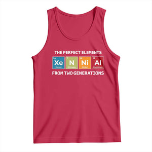 Xennial The Perfect Elements From Two Generations Tank Top Periodic Table Science Graphic TS02 Red Print Your Wear