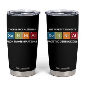 Xennial The Perfect Elements From Two Generations Tumbler Cup Periodic Table Science Graphic