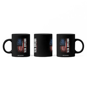 1976 Distressed American Flag Coffee Mug Patriotic 50th Birthday Graphic