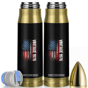 1976 Distressed American Flag Bullet Tumbler Patriotic 50th Birthday Graphic TS02 Black Print Your Wear
