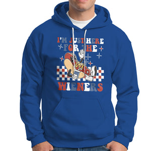 USA Party Hoodie Hot Dog I'm Just Here For The Wieners 4Th Of July TS02 Printyourwear