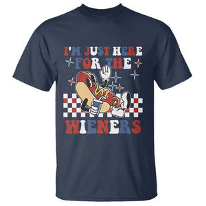 USA Party T Shirt Hot Dog I'm Just Here For The Wieners 4Th Of July TS02 Printyourwear
