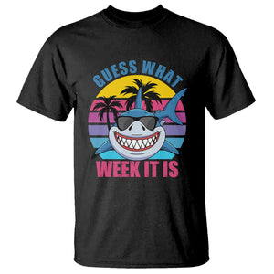 Funny Shark Lover T Shirt Guess What Week It Is Retro Summer Beach TS02 Black Printyourwear