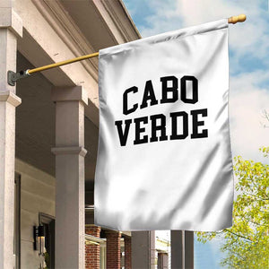 Cabo Verde Returns Home National Pride Varsity Style Garden Flag Cape Verde Minimalist Text Graphic TS02 Print Your Wear