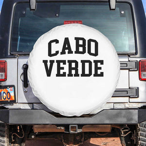 Cabo Verde Returns Home National Pride Varsity Style Spare Tire Cover Cape Verde Minimalist Text Graphic TS02 No hole White Print Your Wear