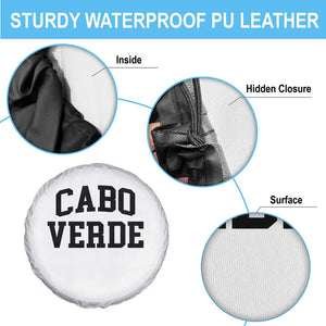 Cabo Verde Returns Home National Pride Varsity Style Spare Tire Cover Cape Verde Minimalist Text Graphic TS02 Print Your Wear