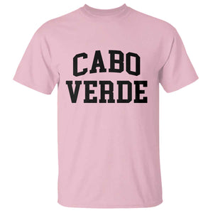 Cabo Verde Returns Home National Pride Varsity Style T Shirt Cape Verde Minimalist Text Graphic TS02 Print Your Wear