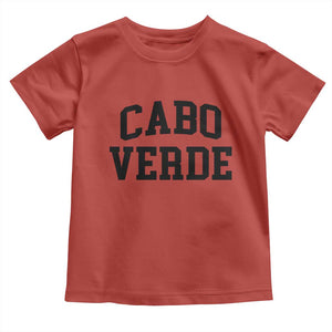 Cabo Verde Returns Home National Pride Varsity Style Toddler T Shirt Cape Verde Minimalist Text Graphic TS02 Red Print Your Wear