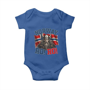 Fierce Norway Viking Warrior Ro Ro Baby Onesie Patriotic Norge Norwegian Flag Funny Rowing Support TS02 Royal Blue Print Your Wear