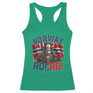 Fierce Norway Viking Warrior Ro Ro Racerback Tank Top Patriotic Norge Norwegian Flag Funny Rowing Support TS02 Irish Green Print Your Wear