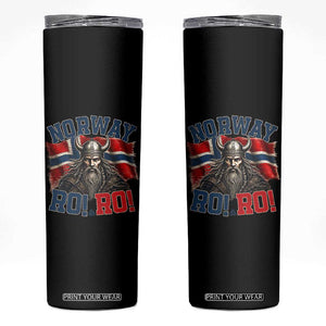Fierce Norway Viking Warrior Ro Ro Skinny Tumbler Patriotic Norge Norwegian Flag Funny Rowing Support TS02 Black Print Your Wear