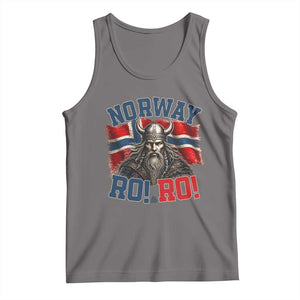 Fierce Norway Viking Warrior Ro Ro Tank Top Patriotic Norge Norwegian Flag Funny Rowing Support TS02 Deep Heather Print Your Wear
