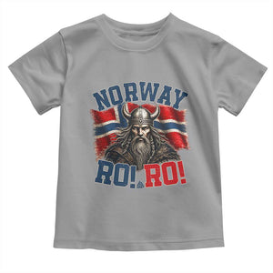 Fierce Norway Viking Warrior Ro Ro Toddler T Shirt Patriotic Norge Norwegian Flag Funny Rowing Support TS02 Sport Gray Print Your Wear