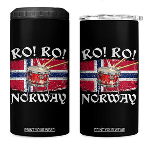Funny Norway Drummer Ro Ro 4 in 1 Can Cooler Tumbler Patriotic Norge Norwegian Flag Rowing Support TS02 One Size: 16 oz Black Print Your Wear