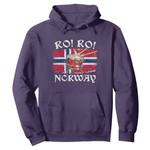 Funny Norway Drummer Ro Ro Hoodie Patriotic Norge Norwegian Flag Rowing Support TS02 Purple Print Your Wear