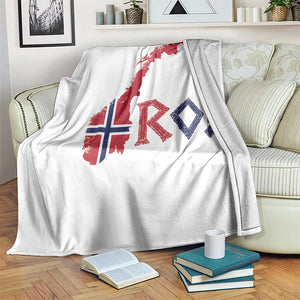 Norway Flag Country Map Patriotic Ro Ro Chant Throw Blanket Norwegian Viking Row Soccer Supporter Football Fans
