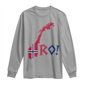 Norway Flag Country Map Patriotic Ro Ro Chant Long Sleeve Shirt Norwegian Viking Row Soccer Supporter Football Fans