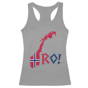 Norway Flag Country Map Patriotic Ro Ro Chant Racerback Tank Top Norwegian Viking Row Soccer Supporter Football Fans