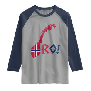 Norway Flag Country Map Patriotic Ro Ro Chant Raglan Shirt Norwegian Viking Row Soccer Supporter Football Fans