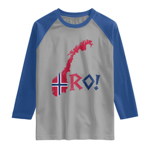 Norway Flag Country Map Patriotic Ro Ro Chant Raglan Shirt Norwegian Viking Row Soccer Supporter Football Fans